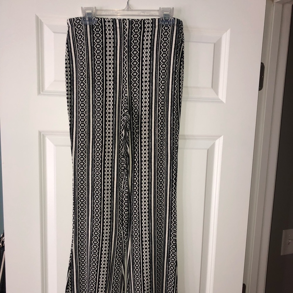 High rise printed flare pant